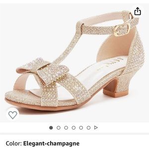 Girls dress shoes sparkle heel